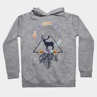 Deer Boho Abstract 2 Hoodie